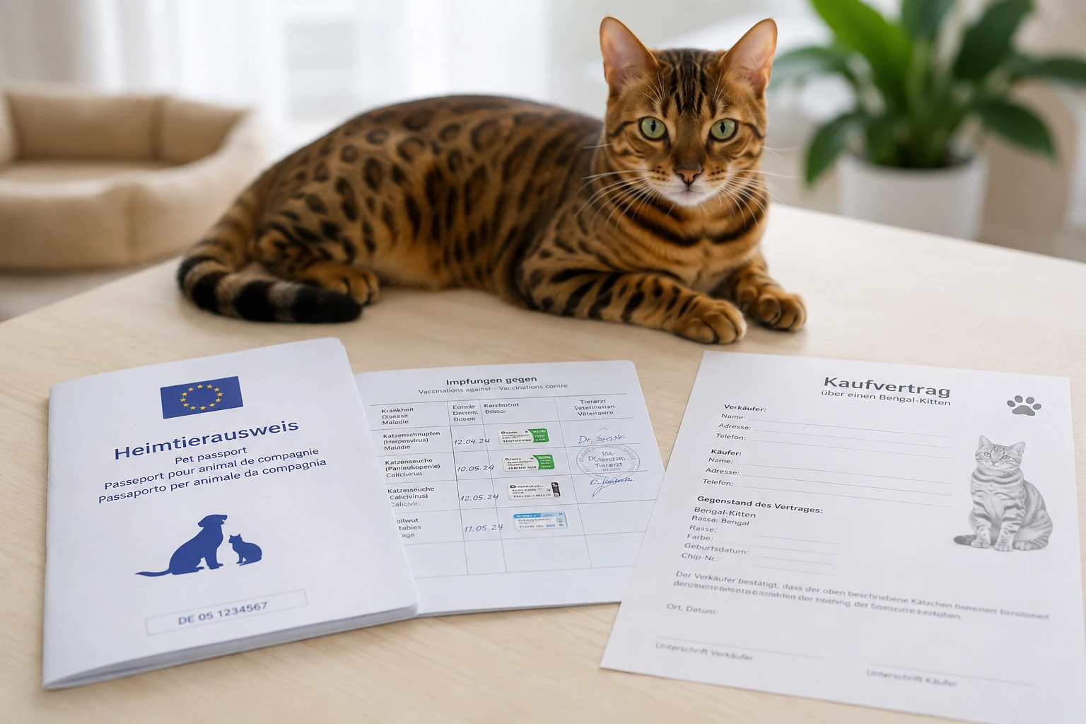 Unterlagen beim Kauf einer Bengal Katze prüfen