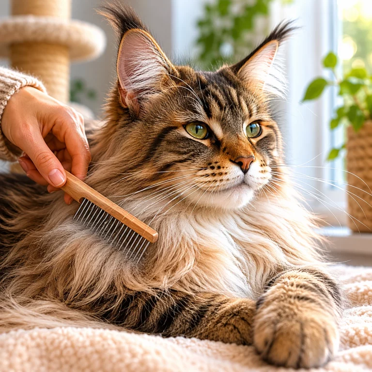 Maine Coon Fellpflege mit Kamm
