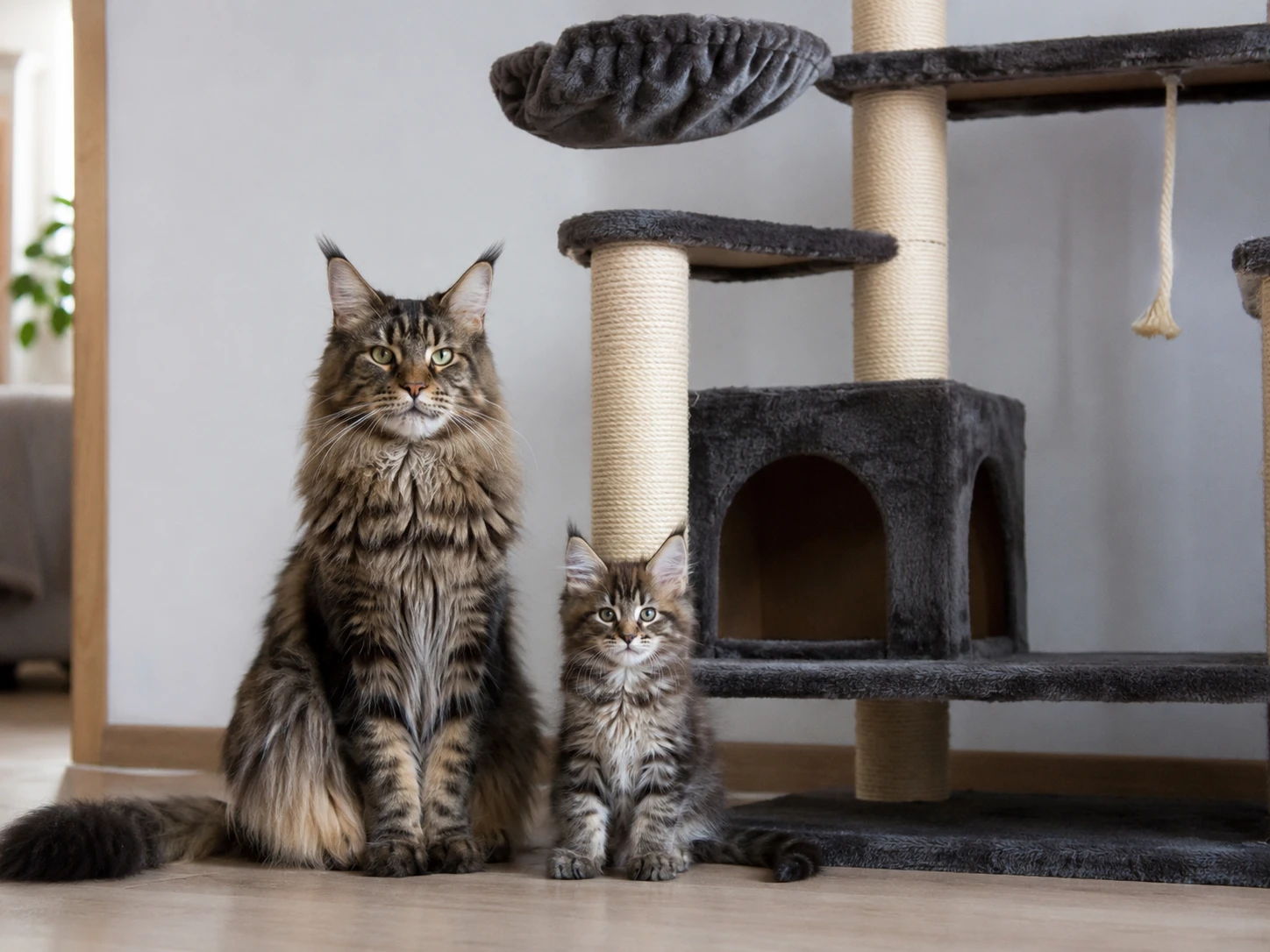 maine Coon Kitten entwickelt sich zur Jungkatze