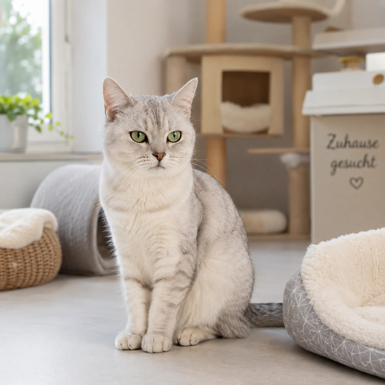 Erwachsene Rassekatze im Tierheim
