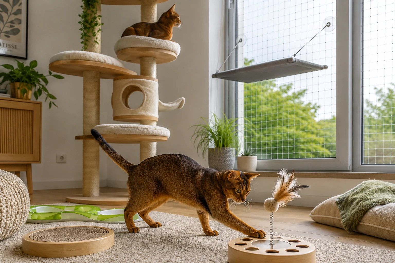 Artgerechte Haltung einer Abessinier Katze in der Wohnung
