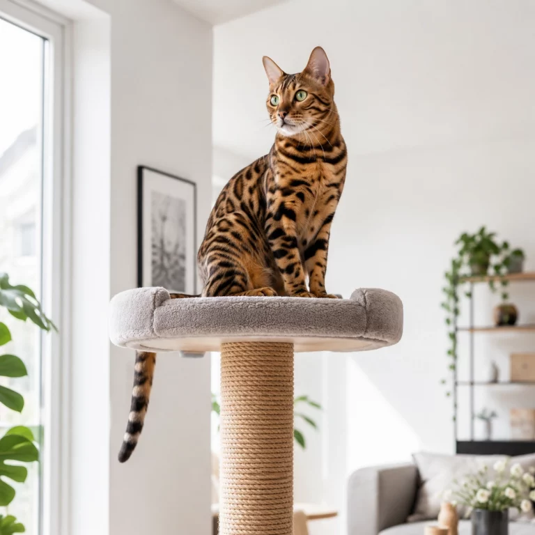 Katze in Einzelhaltung in katzengerechter Wohnung