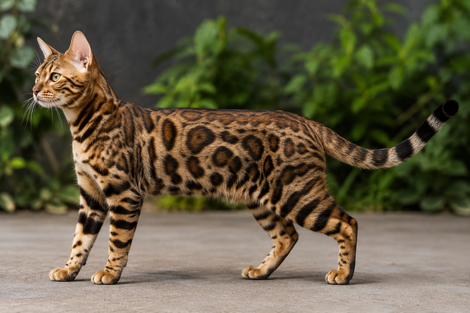 Körperform einer Bengal Katze prüfen
