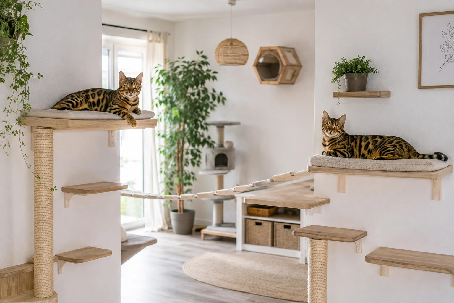 Bengal Katze im Mehrkatzenhaushalt mit Rückzugswegen