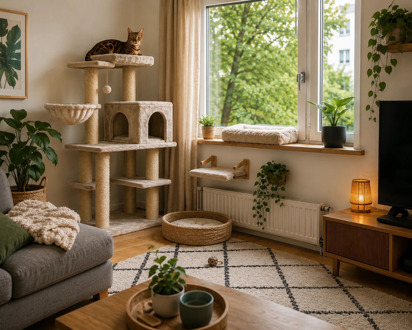 Wohnung für eine Bengal Katze sinnvoll strukturieren