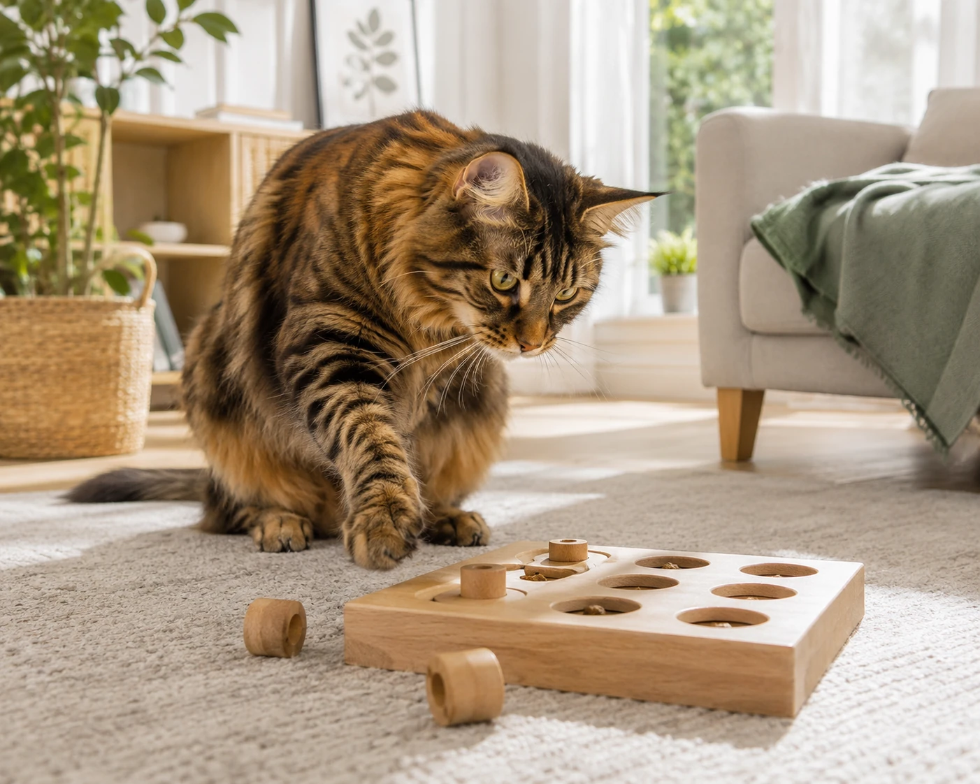Beschäftigung für einen Bengal Maine Coon Mix im Alltag