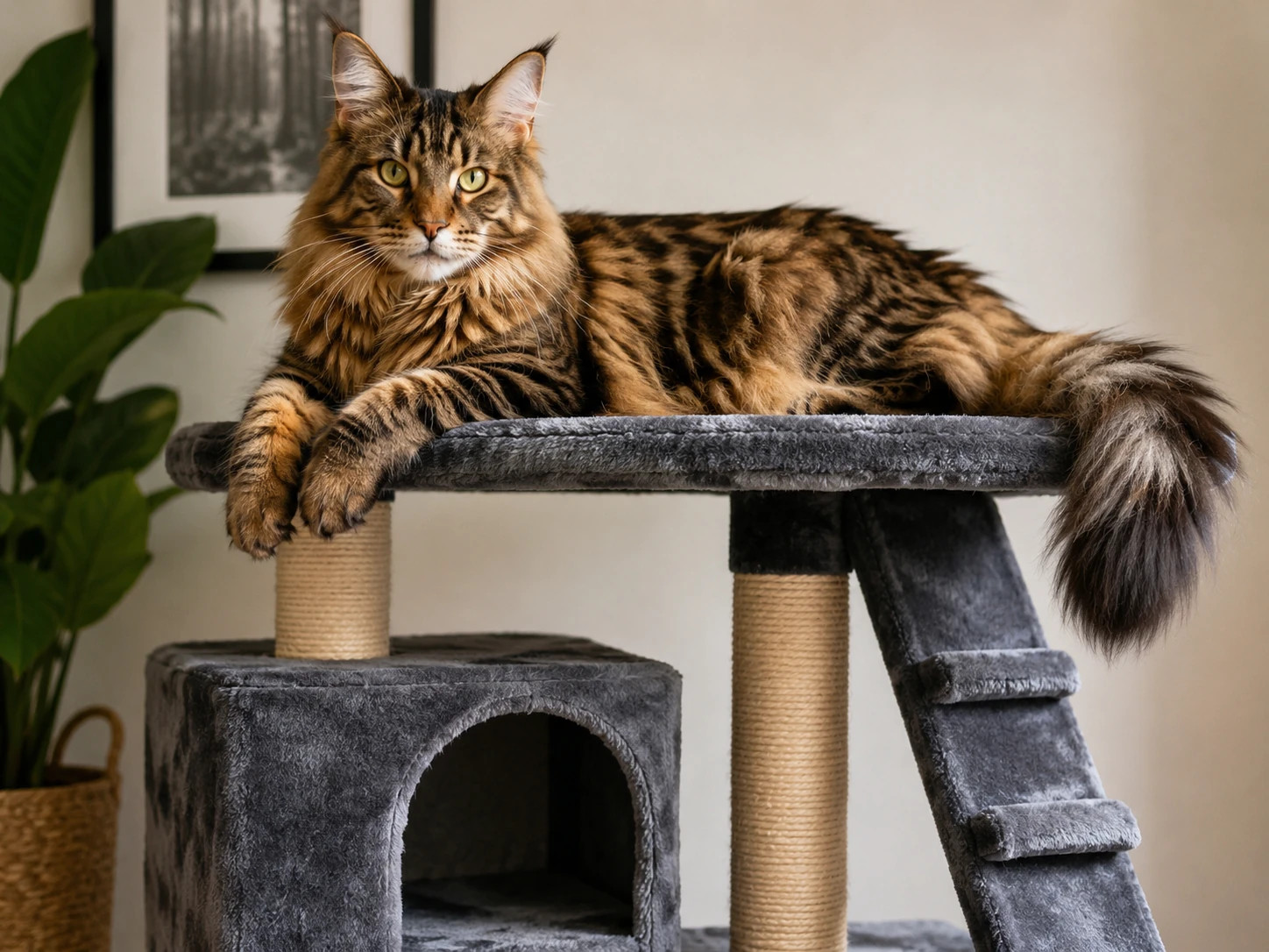 Stabile Ausstattung für einen Bengal Maine Coon Mix