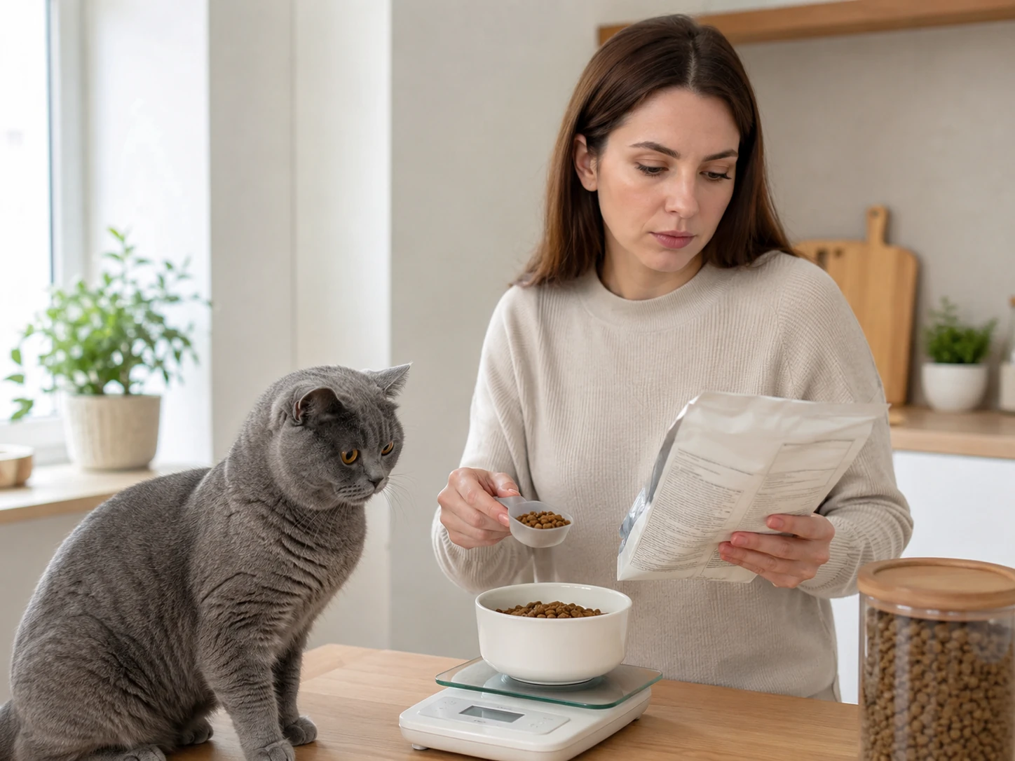 Futterqualität und Portion bei BKH Katze prüfen
