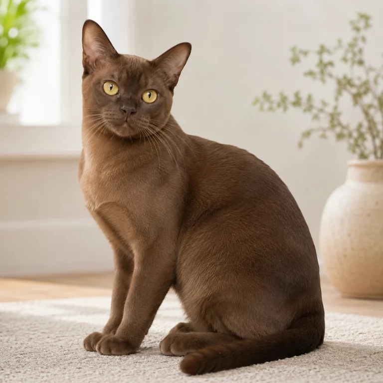 Burma Katze im ruhigen Rasseportrait