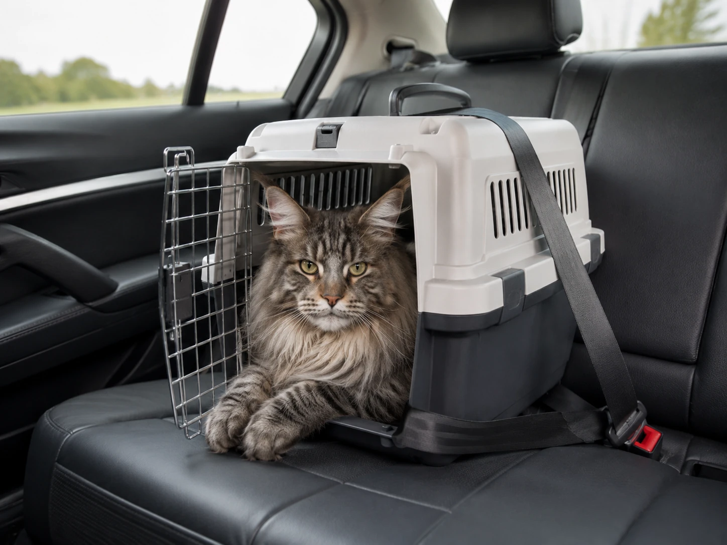 Maine Coon sicher im Auto transportieren