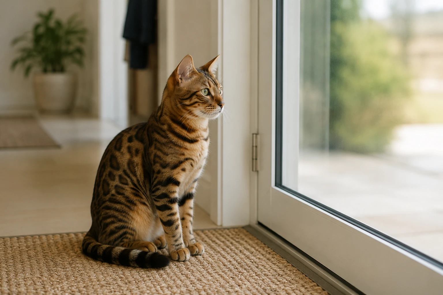 Revierstress an Haustür oder Wohnungstür bei Katzen erkennen