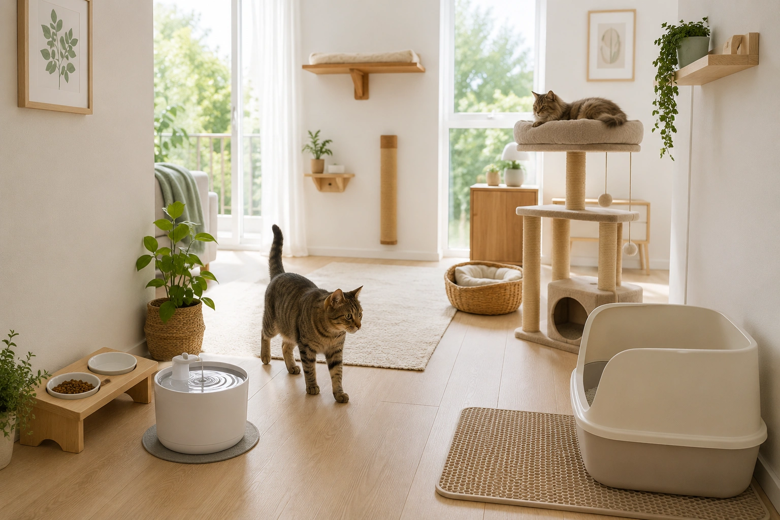 Ressourcen und sichere Wege helfen einer zurückgezogenen Katze