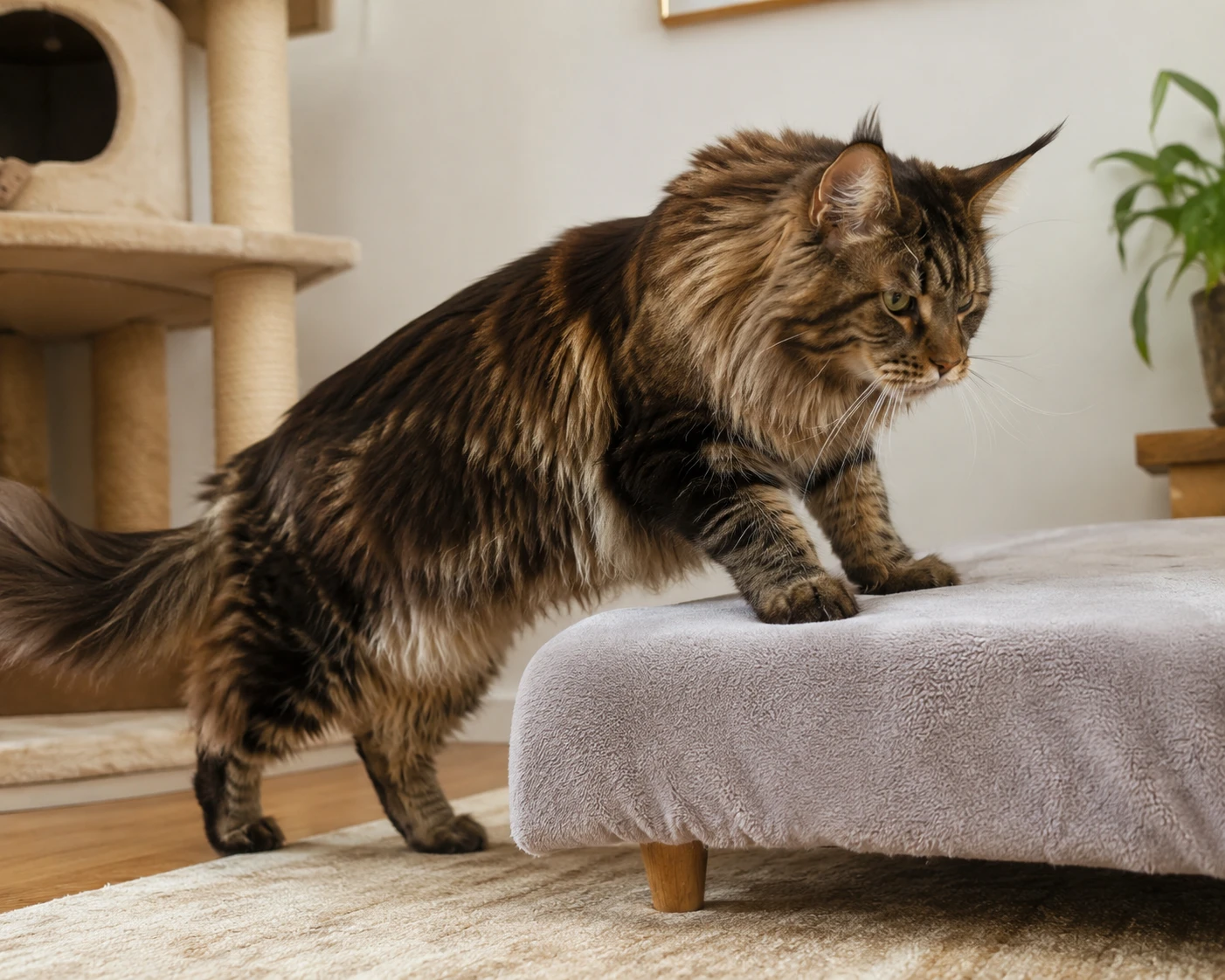 Beweglichkeit einer Maine Coon beobachten