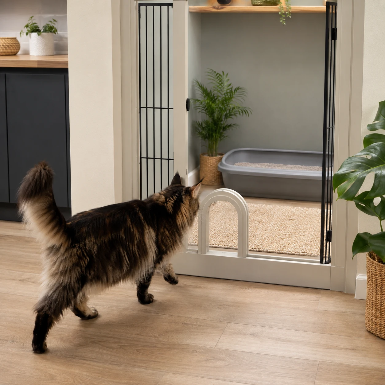 Hundesicheres Katzenklo für eine Maine Coon