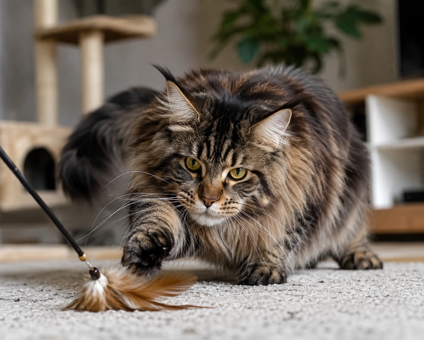 Maine Coon in der Wohnung sinnvoll beschäftigen
