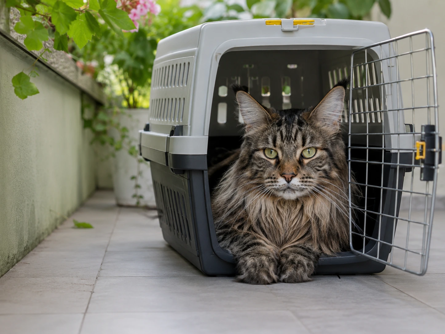 Transportbox für Maine Coon bei Hitze kühl halten