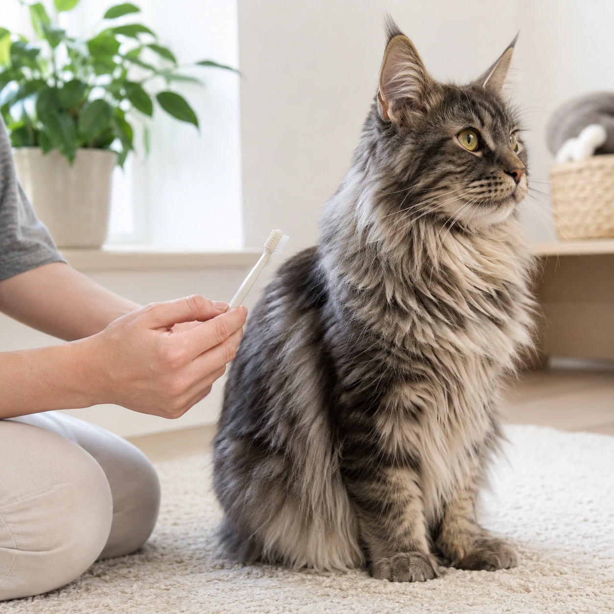 Maine Coon Zahnpflege stressarm vorbereiten