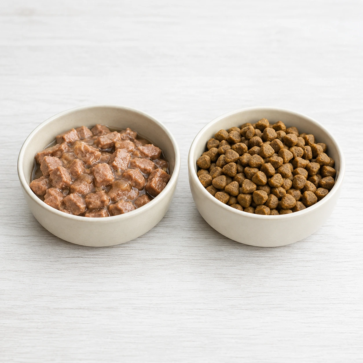Nassfutter und Trockenfutter für Katzen sachlich vergleichen
