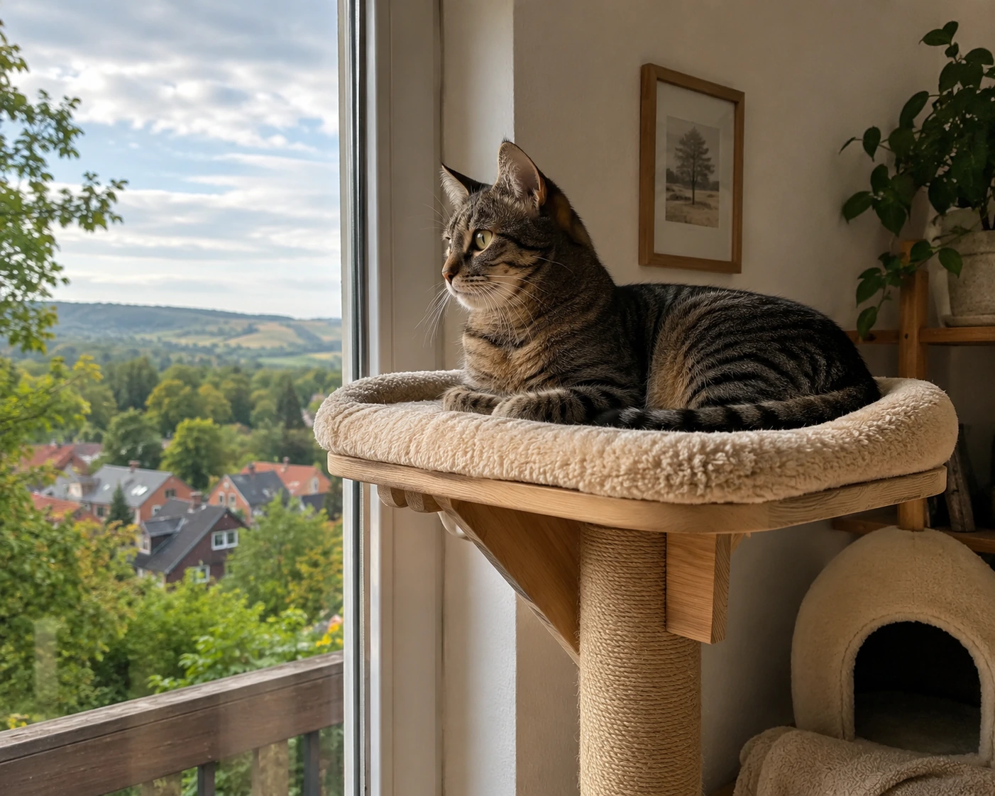 Sichere Umgebung mit Rückzugsort kann Katzen bei Stress helfen