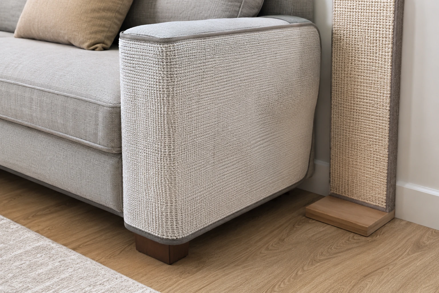 Sofa schützen und Katze auf Kratzmatte umlenken