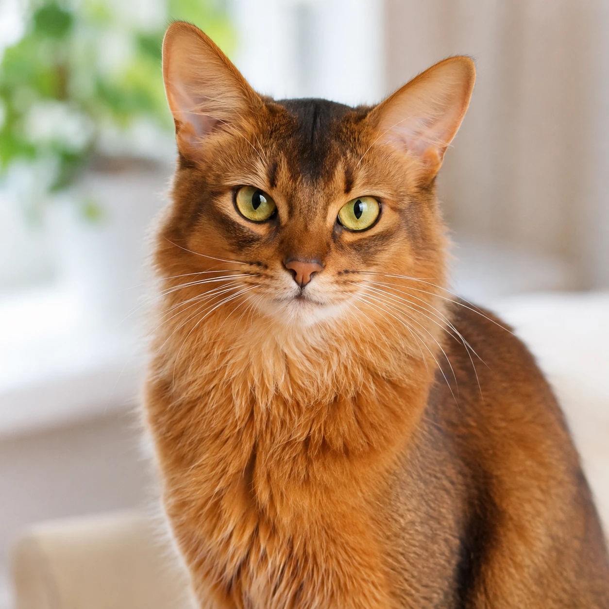Somali Katze im ruhigen Rasseportrait