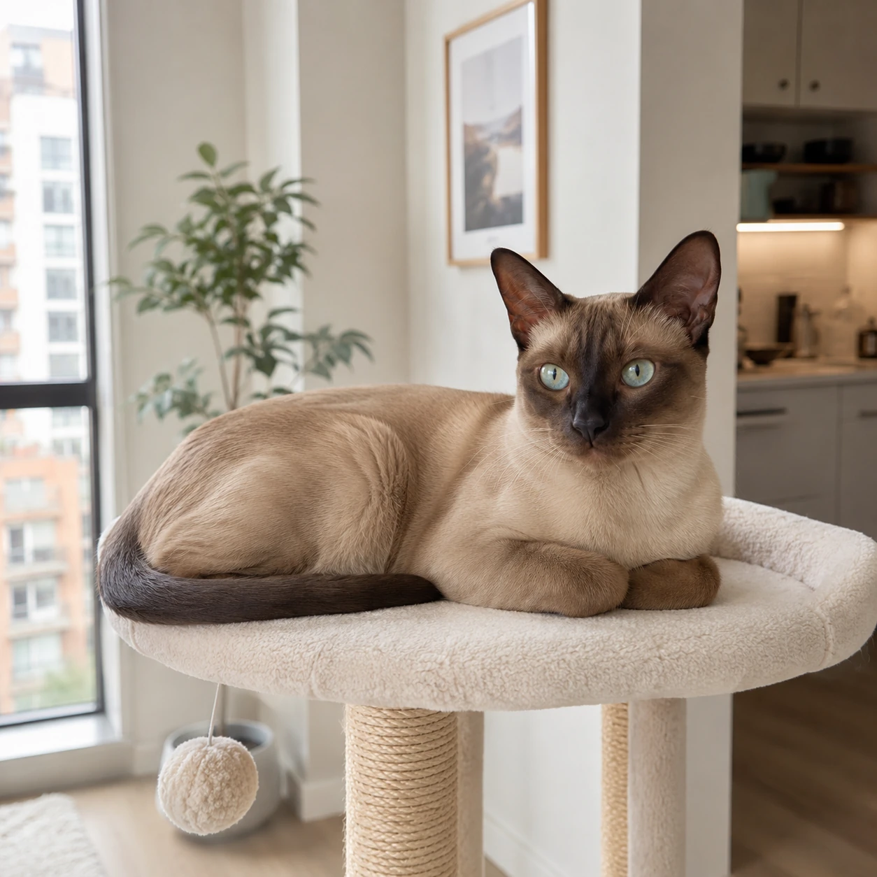 Wohnungshaltung für eine Tonkanese Katze