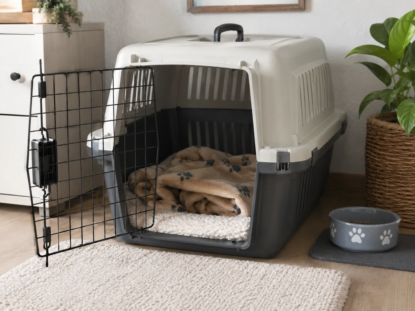Transportbox für eine Katze stressarm vorbereiten