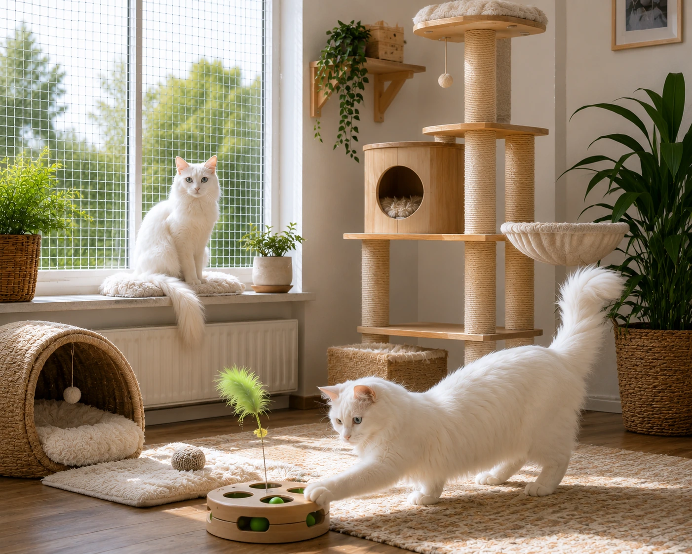 Artgerechte Haltung einer Türkisch Angora in der Wohnung