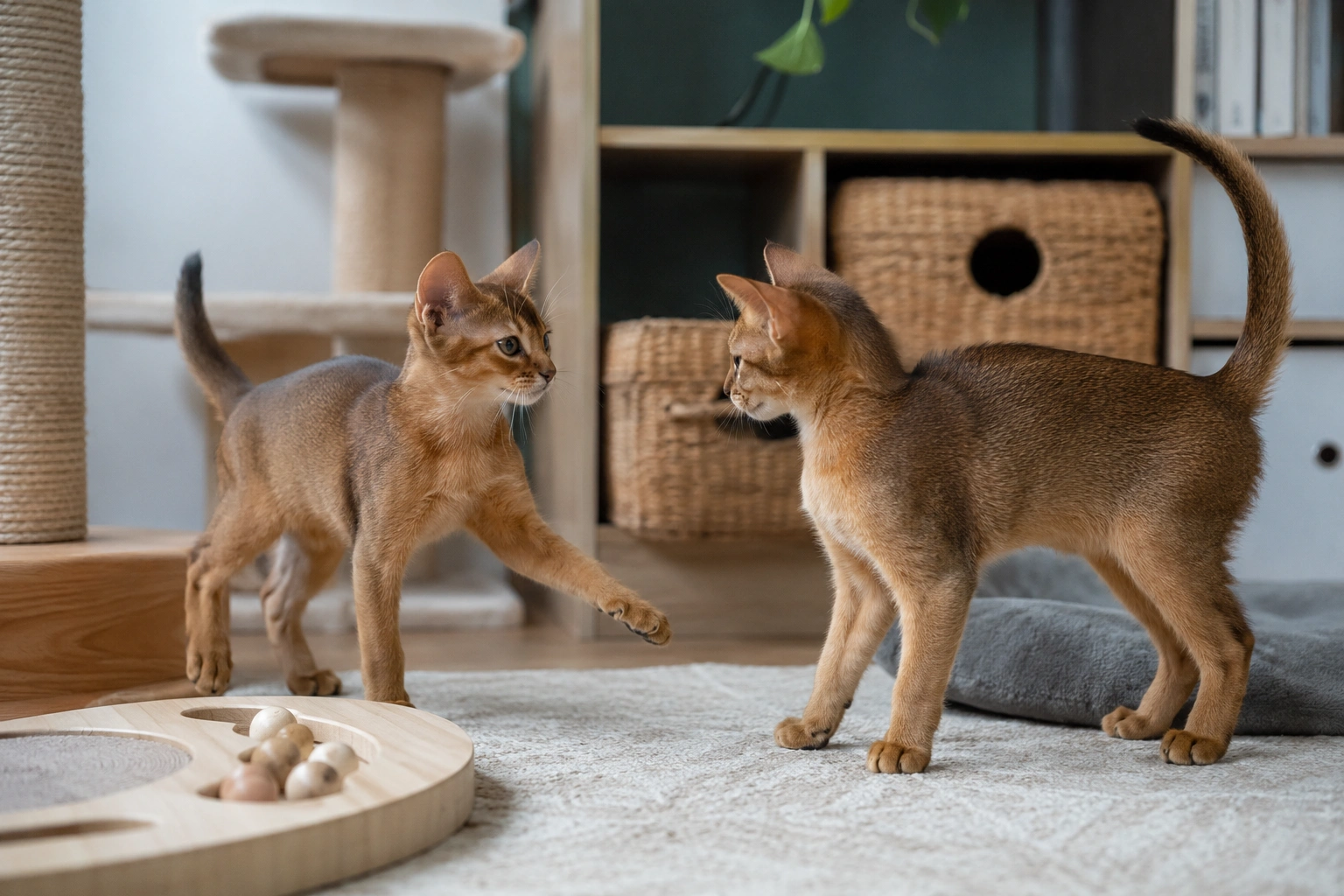 Sozialisation von Abessinier-Kitten vor dem Kauf