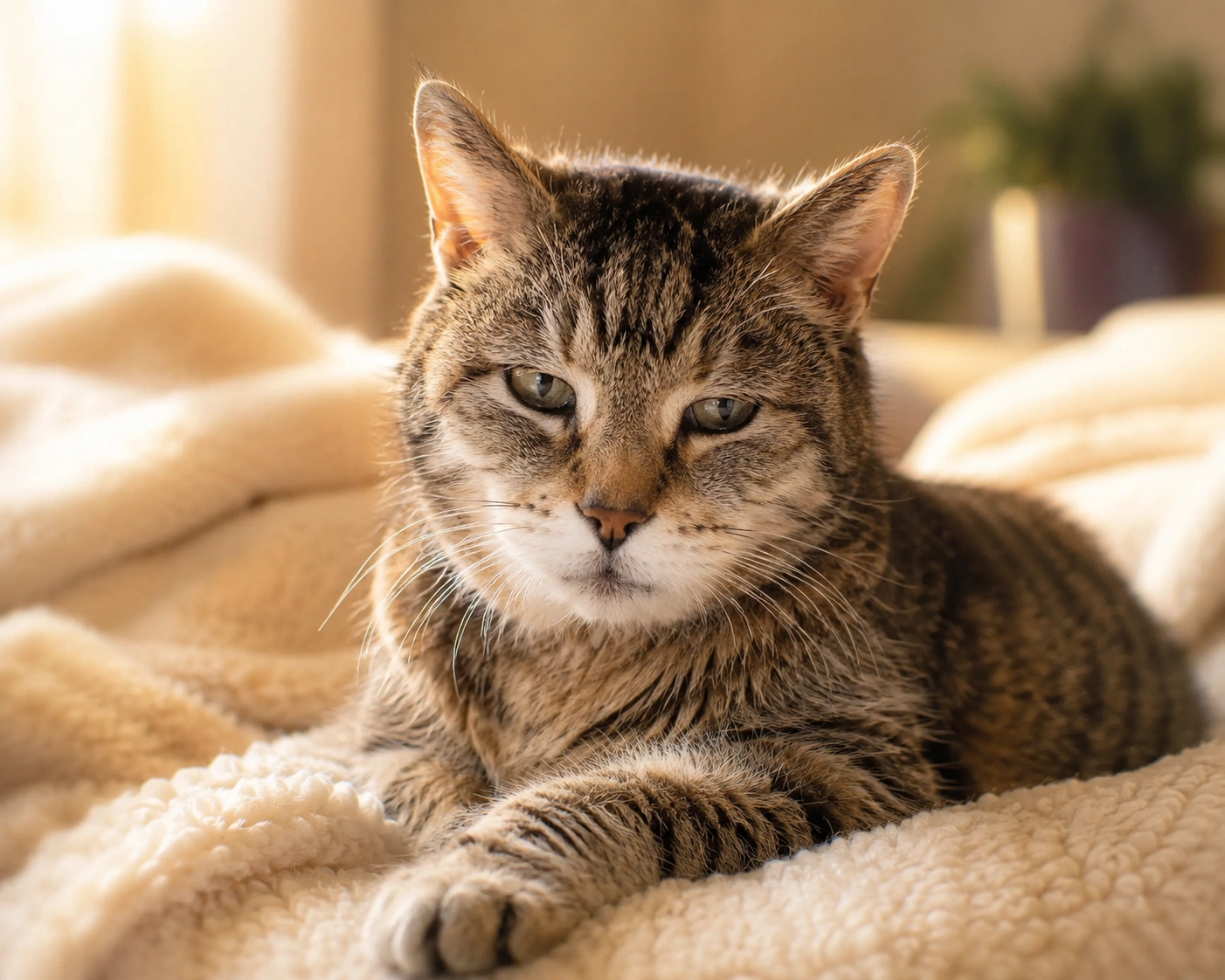 Alte Katze miaut viel und braucht genaue Beobachtung