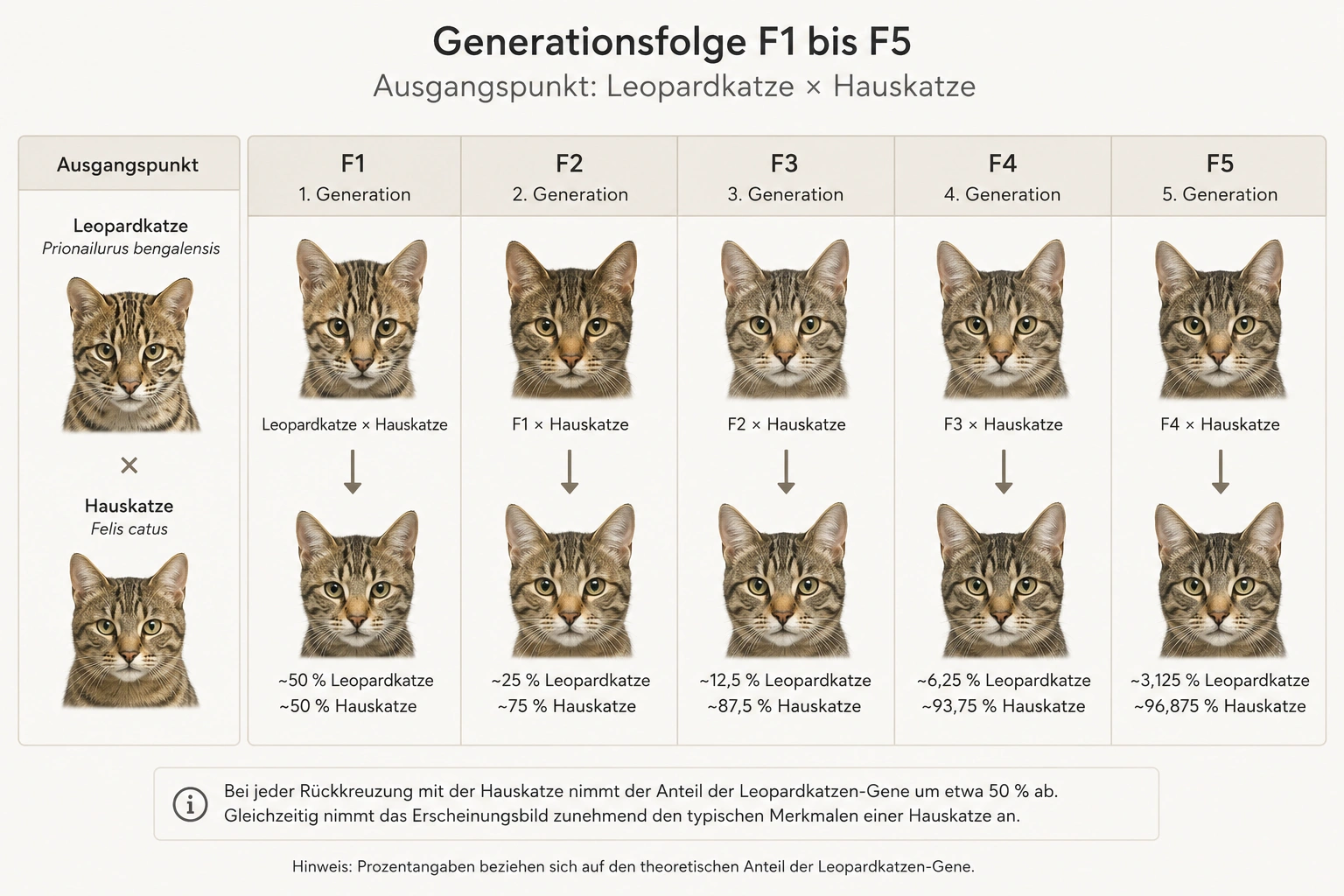 Bengal Generationen F1 bis F5 erklärt
