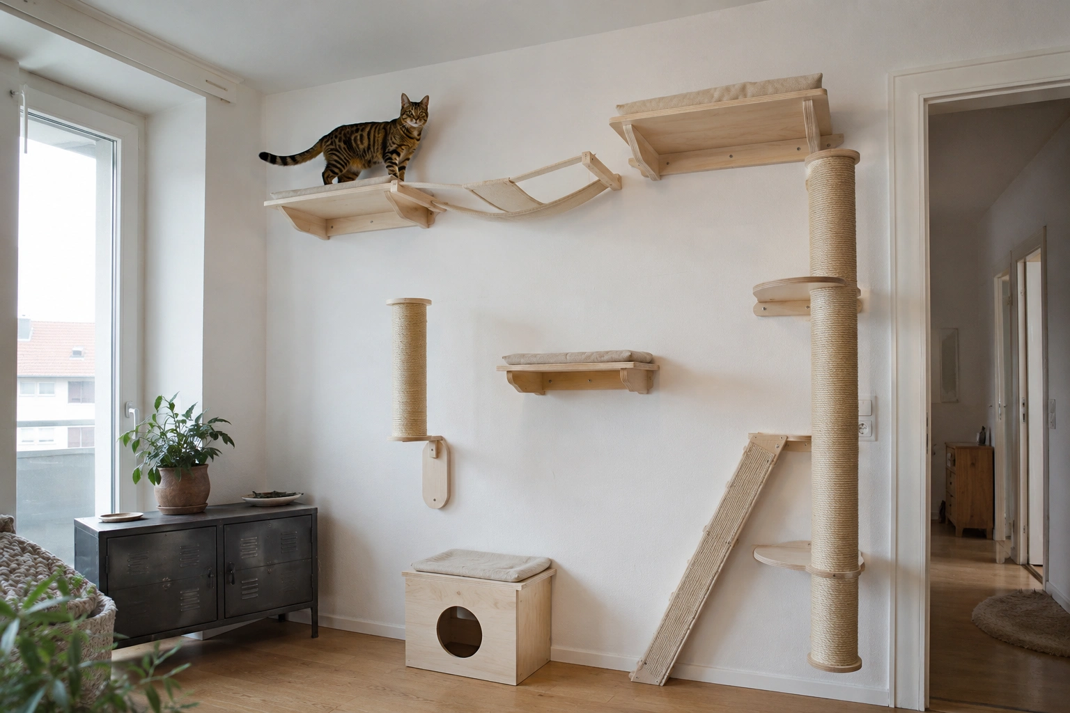 Kletterraum für eine Bengal Katze in der Wohnung