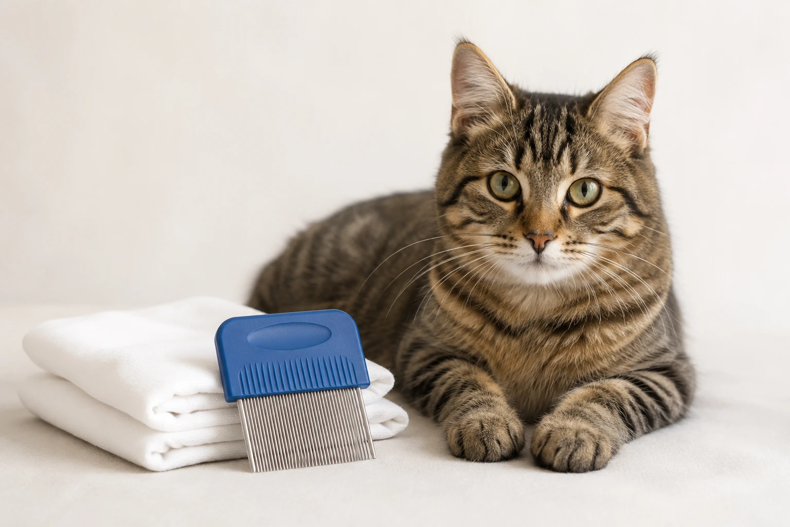 Flohkamm kann bei Juckreiz der Katze Hinweise geben