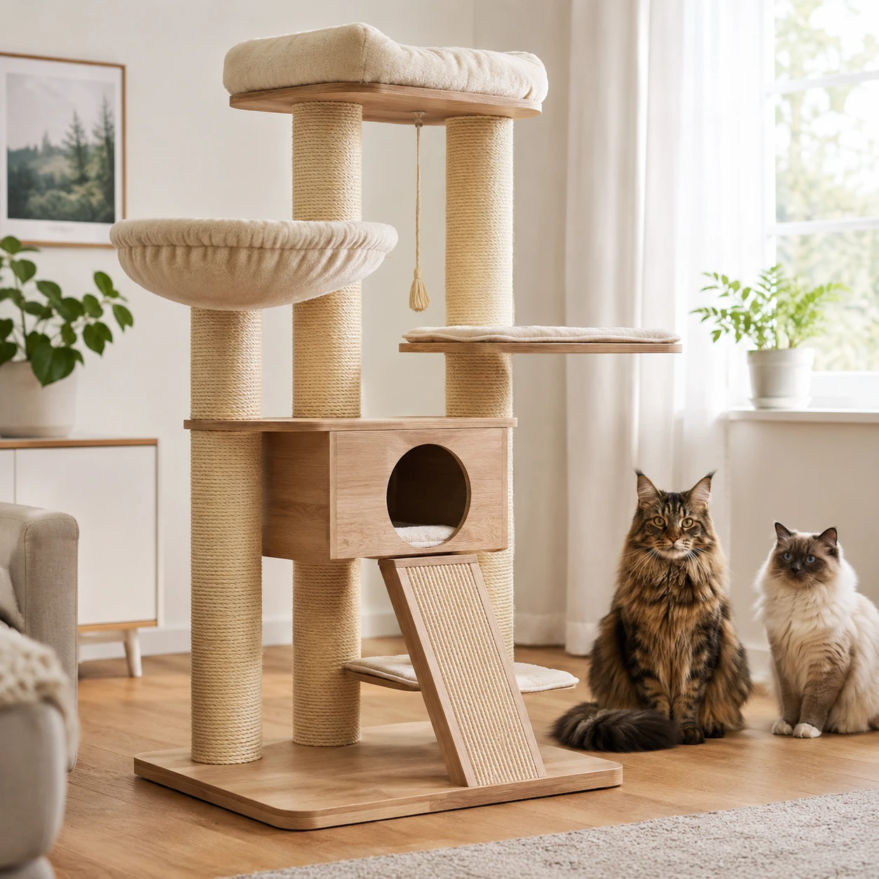 Stabile Ausstattung für Maine Coon und andere Rassekatzen