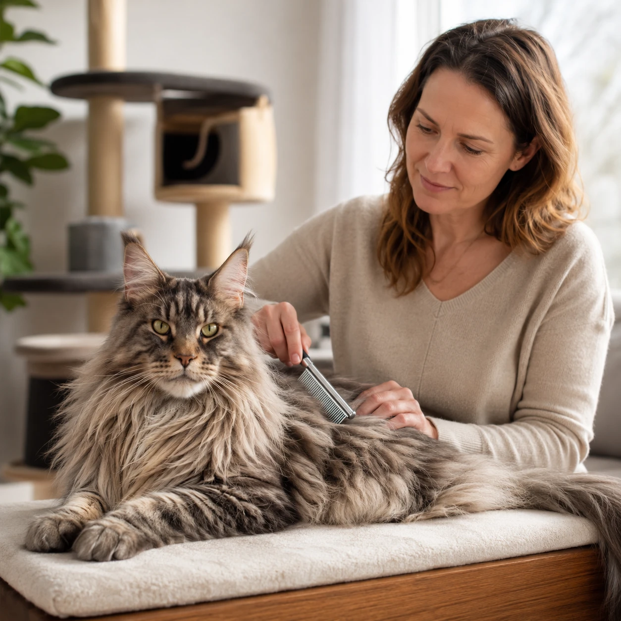 Fellpflege bei Maine Coon und Heiliger Birma stressarm gestalten