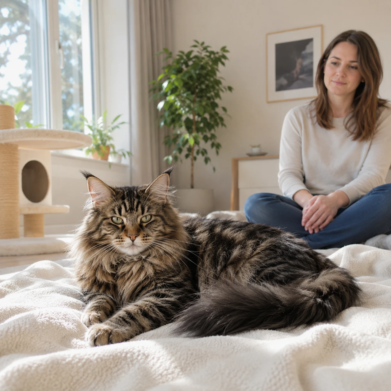 Katze wirkt apathisch und wird ruhig beobachtet