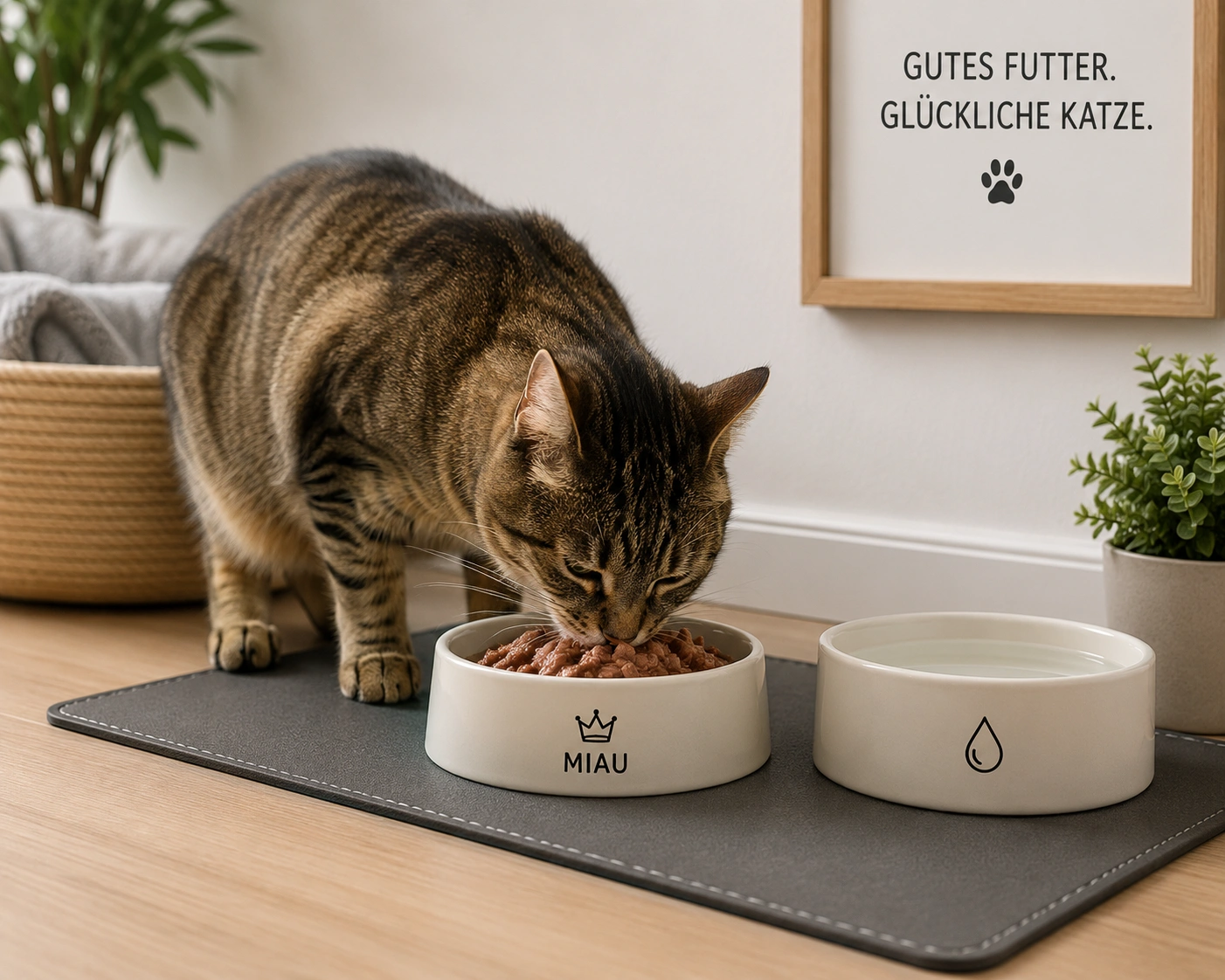 Katze erhält in der Schwangerschaft kein rohes Fleisch