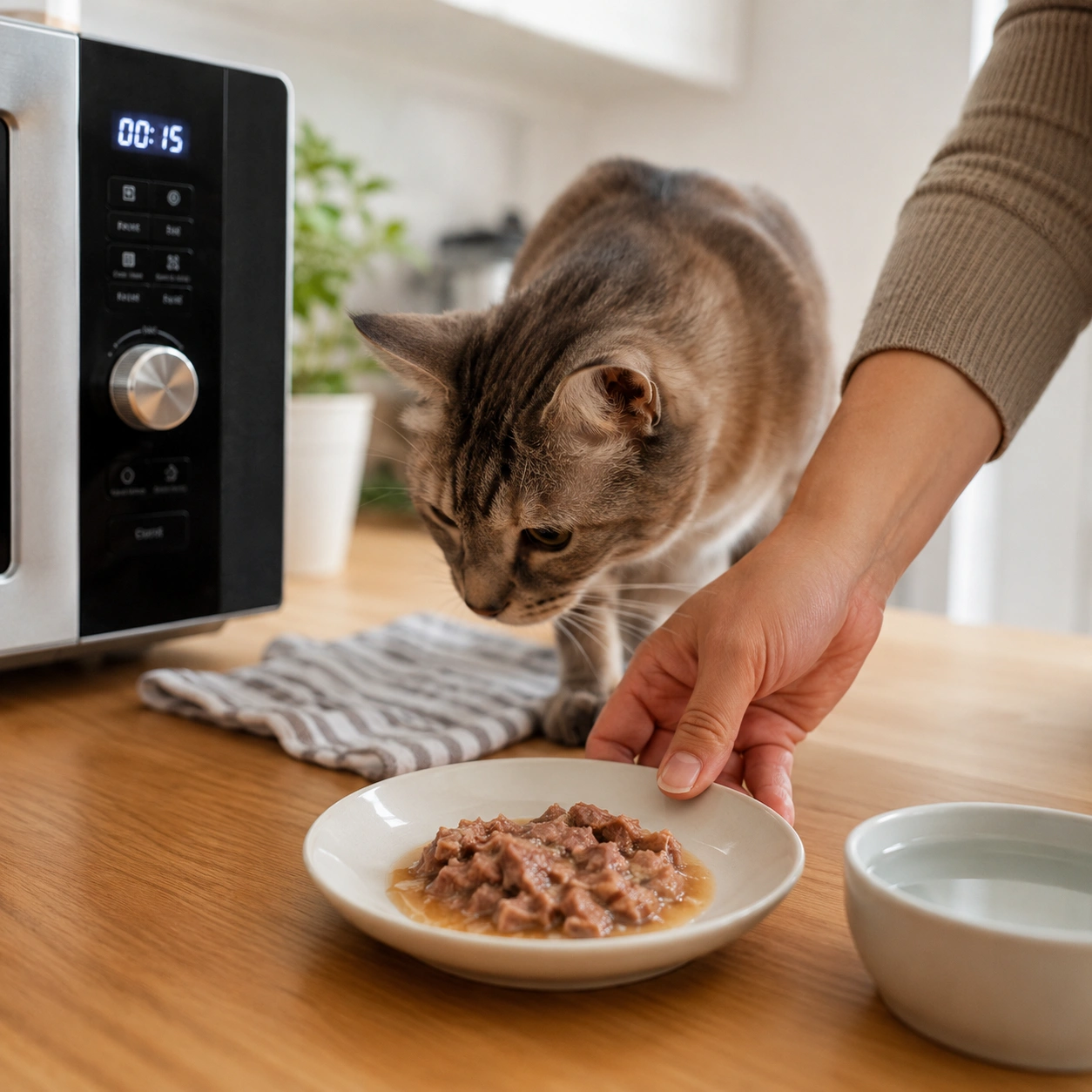 Frisches Futter ruhig anbieten, wenn die Katze schlecht frisst