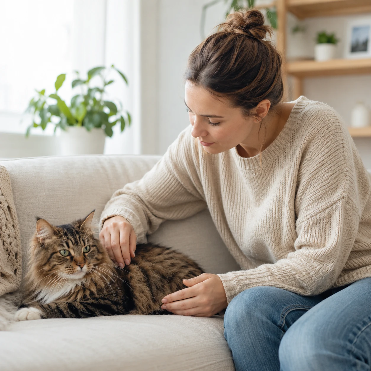 Katze juckt sich ständig und wird ruhig beobachtet