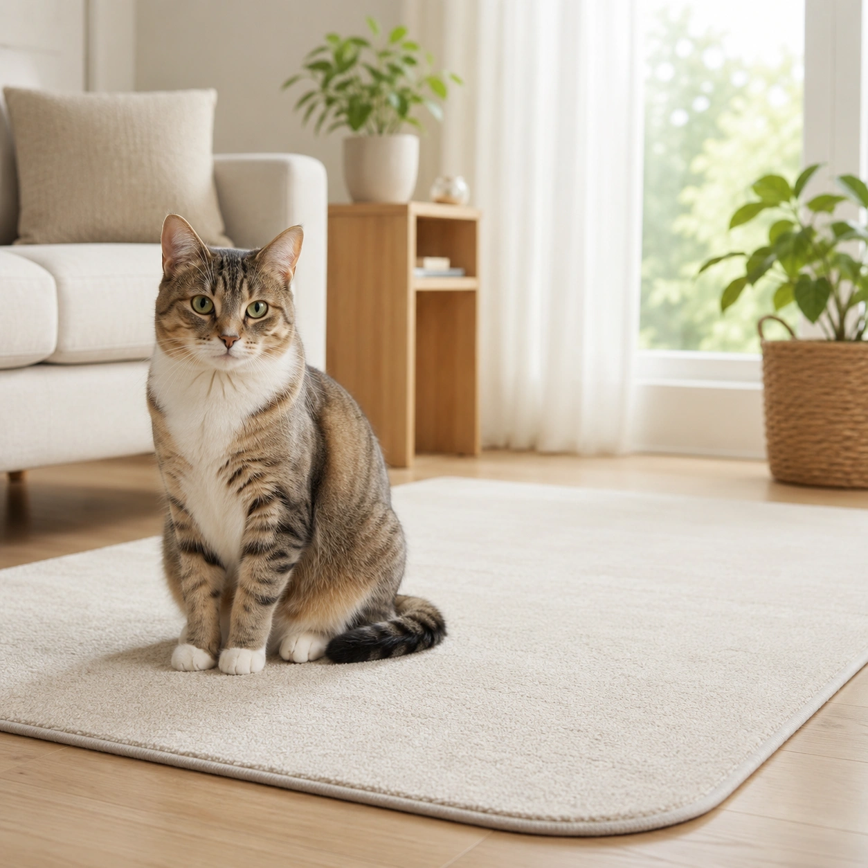 Katze nutzt immer wieder dieselbe Stelle in der Wohnung