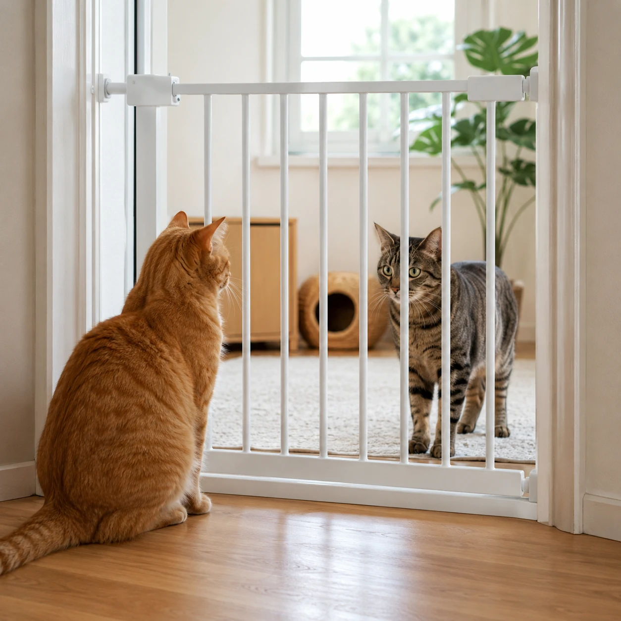 Katzen nach Streit sicher mit Barriere trennen