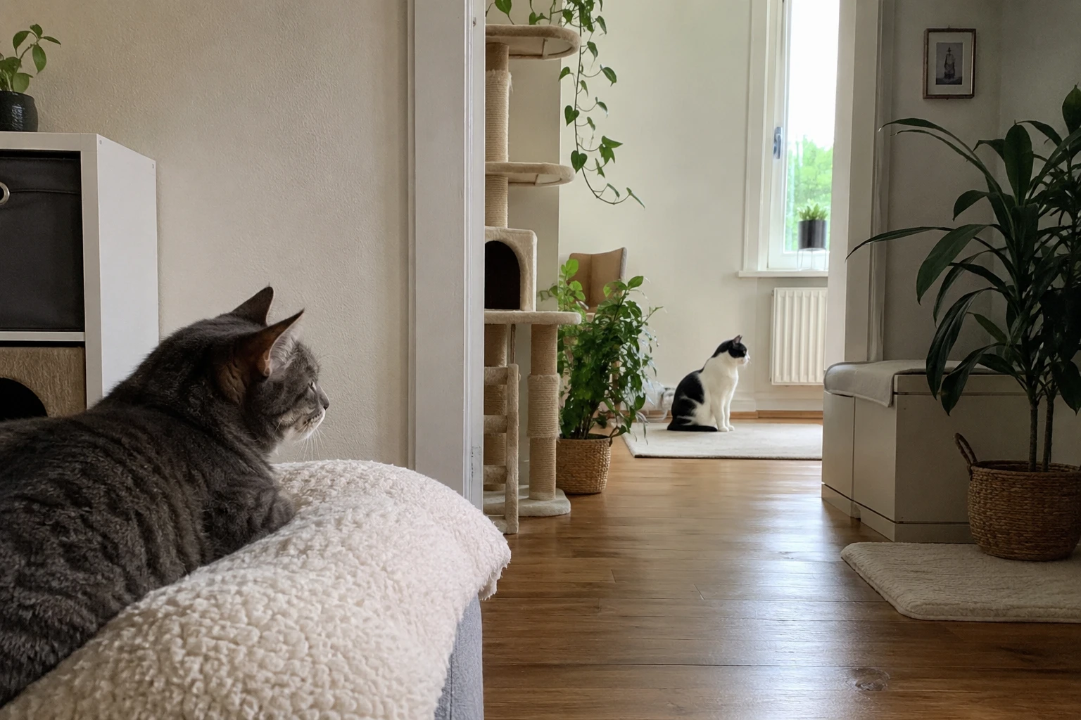 Verhalten im Mehrkatzenhaushalt ruhig beobachten