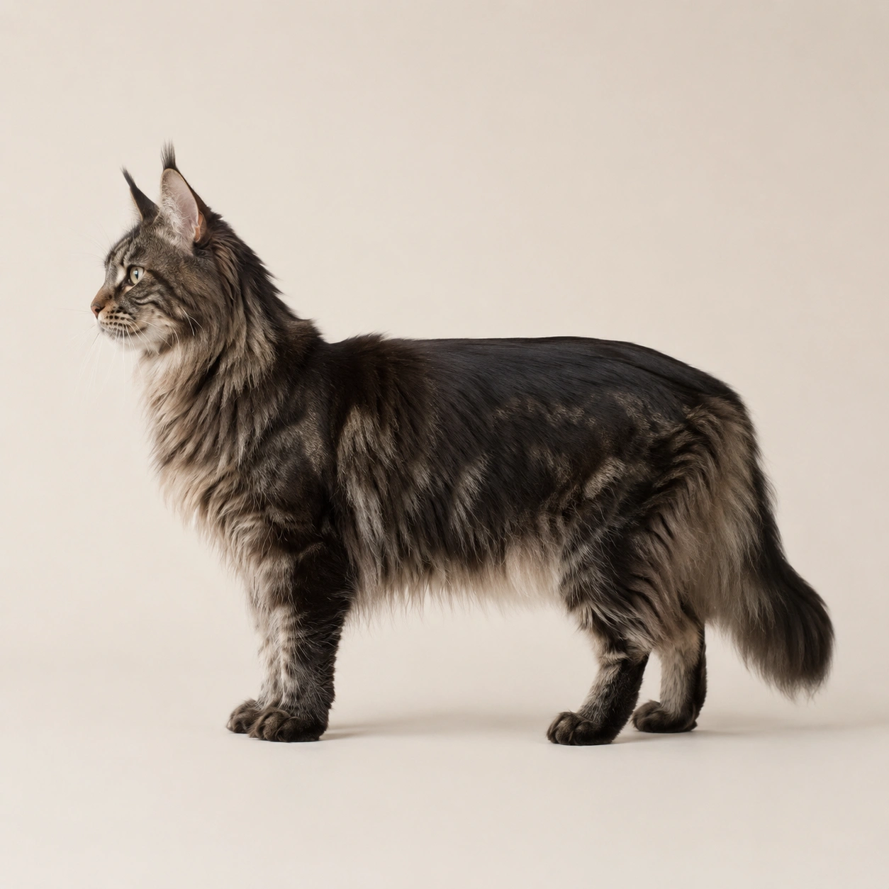 Körperzustand einer schlanken Maine Coon beurteilen