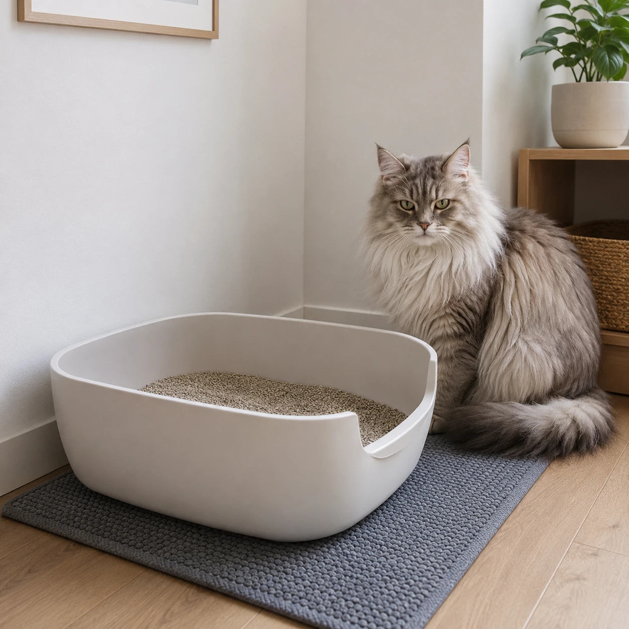 Großes Katzenklo für kräftige Rassekatzen-Mixe