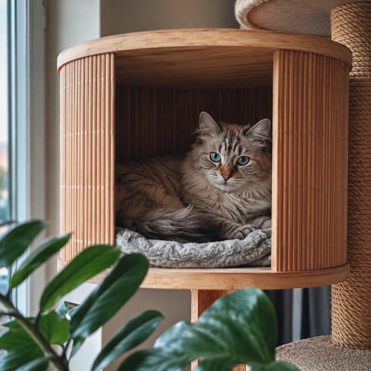 Rückzugsort für eine Katze mit Angst vor Artgenossen
