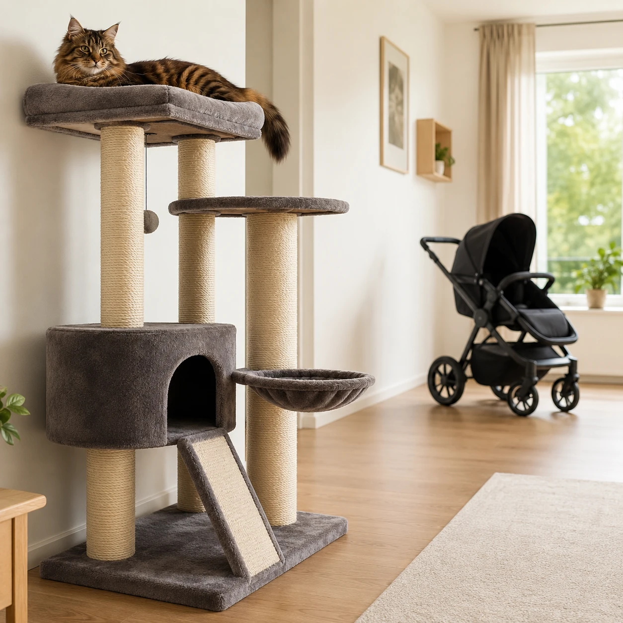 Katze während der Schwangerschaft ruhig auf das Baby vorbereiten