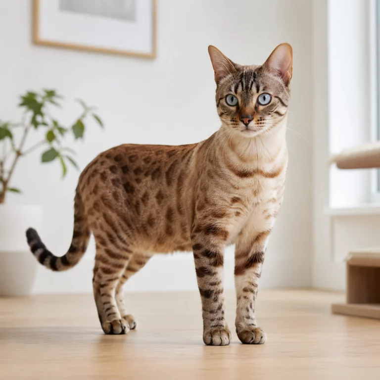 Siam Bengal Katze in ruhigem Rassekatzen-Portrait