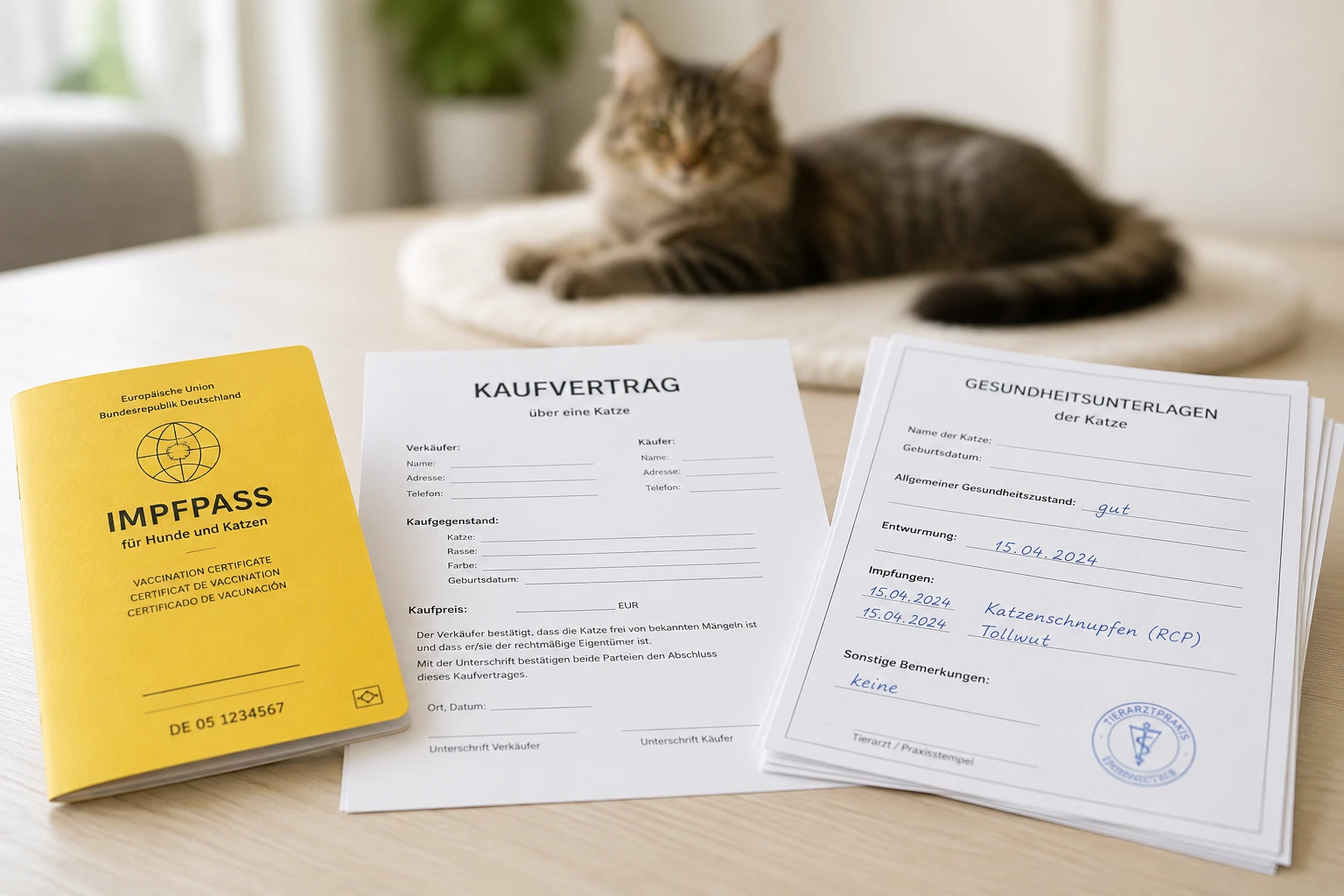 Unterlagen beim Kauf einer Sibirischen Katze prüfen