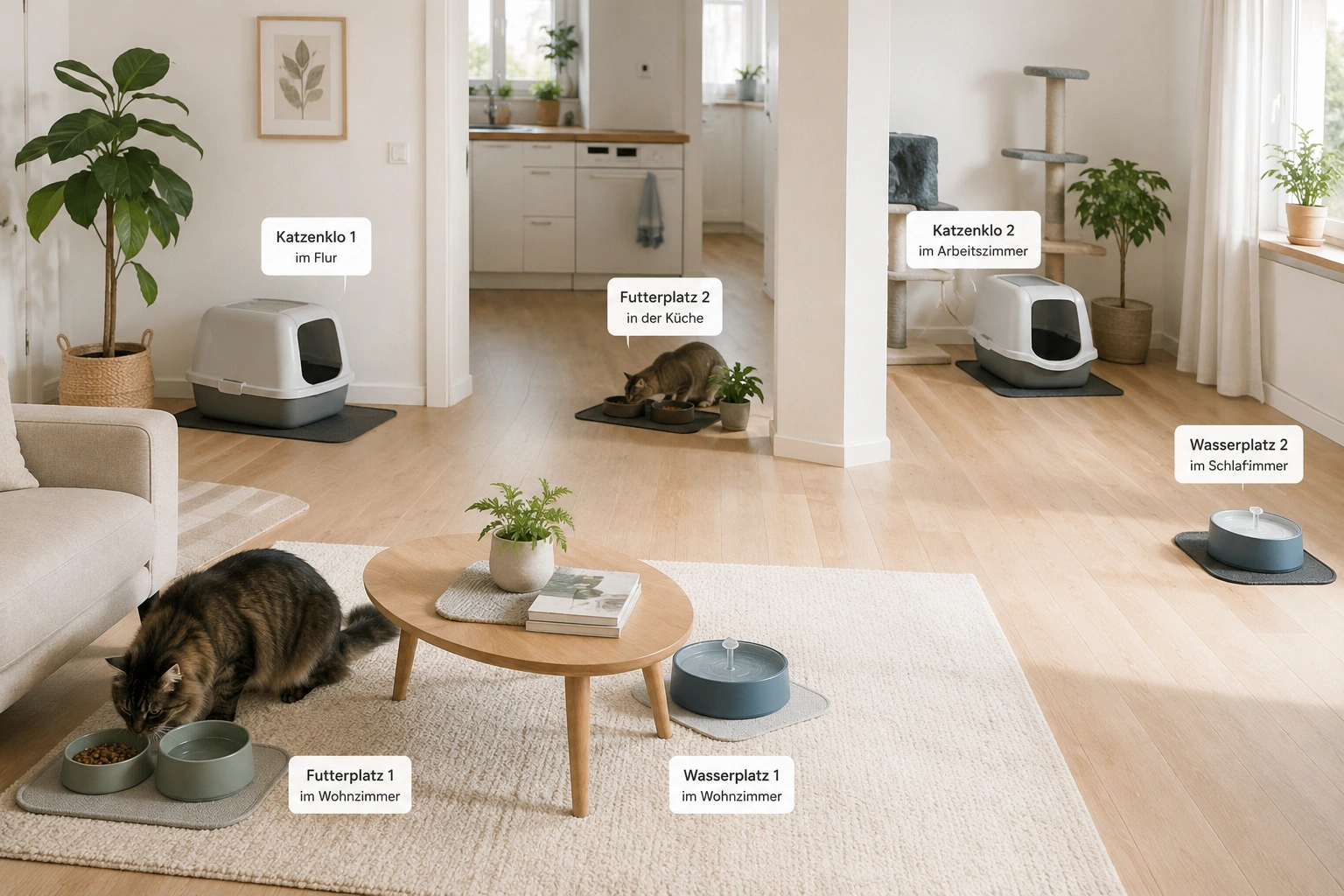 Sozialverhalten vor der Entscheidung für eine Zweitkatze beobachten