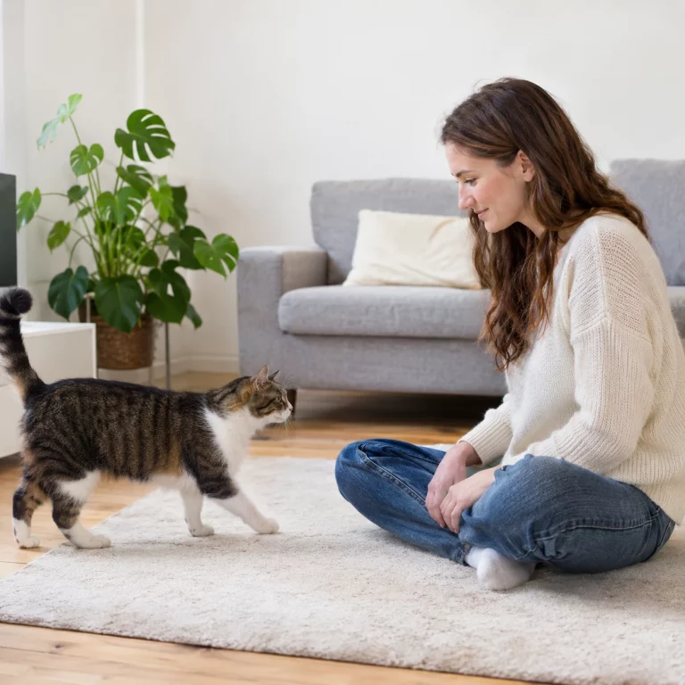 Bindung zur Katze durch freiwillige Annäherung aufbauen